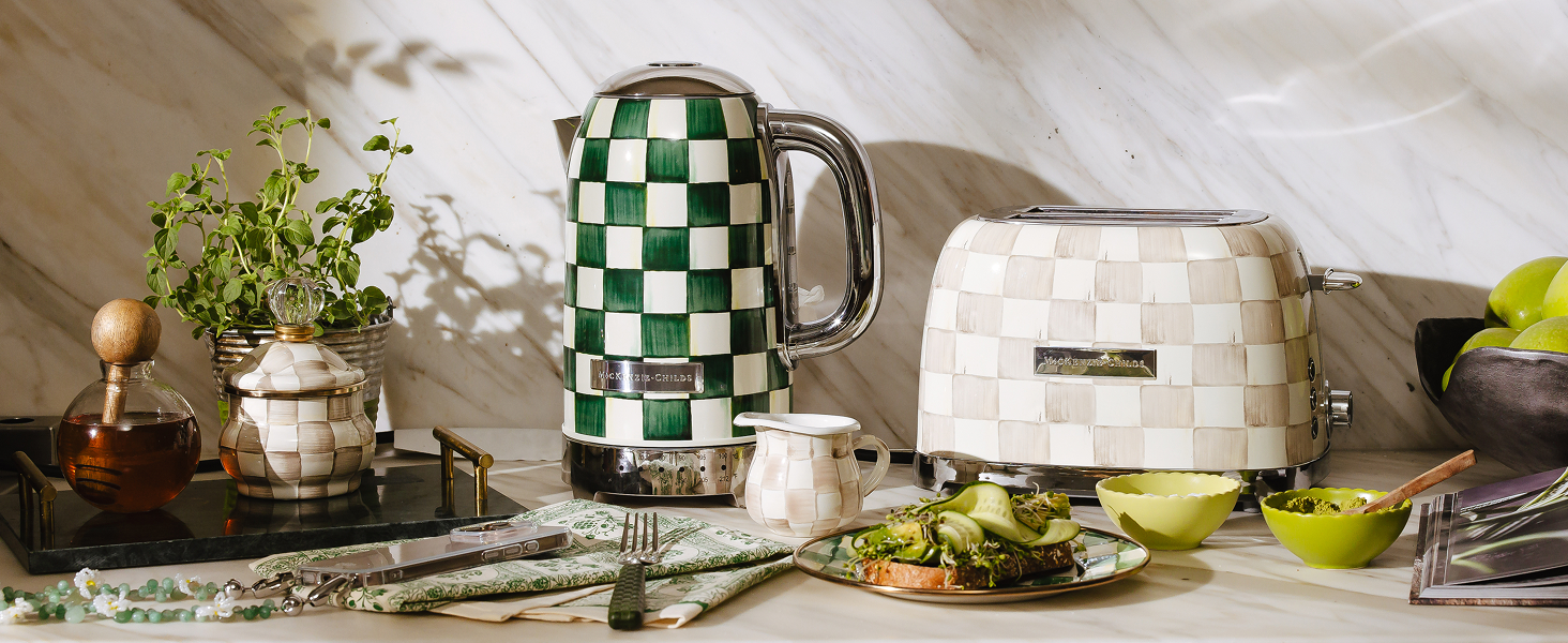 Amazon.com: MACKENZIE-CHILDS Electric Kettle, Stainless-Steel Tea